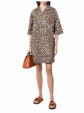 Tory Burch Reva Leopard Print Shirt Dress Size 2
